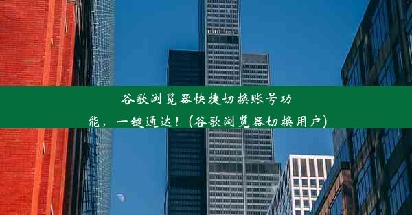 谷歌浏览器快捷切换账号功能，一键通达！(谷歌浏览器切换用户)