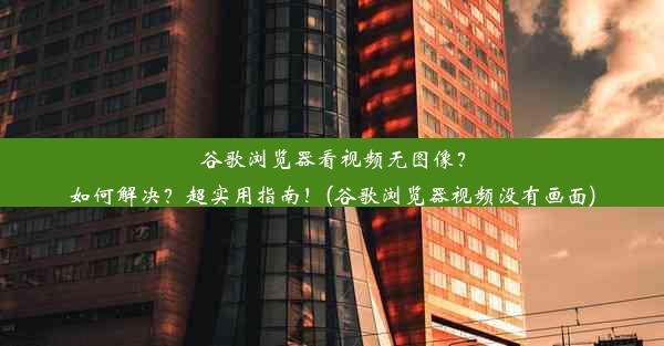 谷歌浏览器看视频无图像？如何解决？超实用指南！(谷歌浏览器视频没有画面)