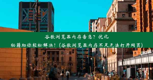 谷歌浏览器内存告急？优化秘籍助你轻松解决！(谷歌浏览器内存不足无法打开网页)