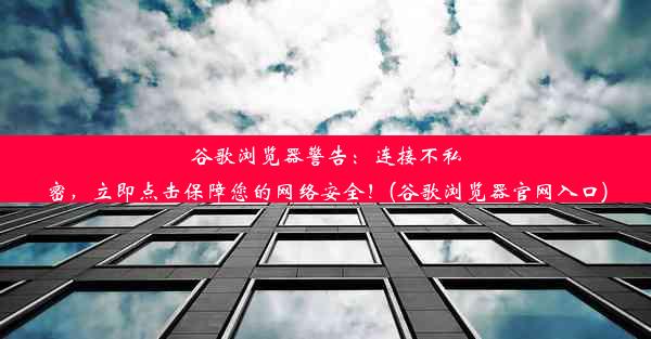 谷歌浏览器警告：连接不私密，立即点击保障您的网络安全！(谷歌浏览器官网入口)