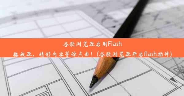 谷歌浏览器启用Flash播放器，精彩内容等你点击！(谷歌浏览器开启flash插件)